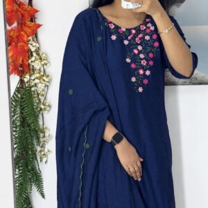 Navy blue salwar set