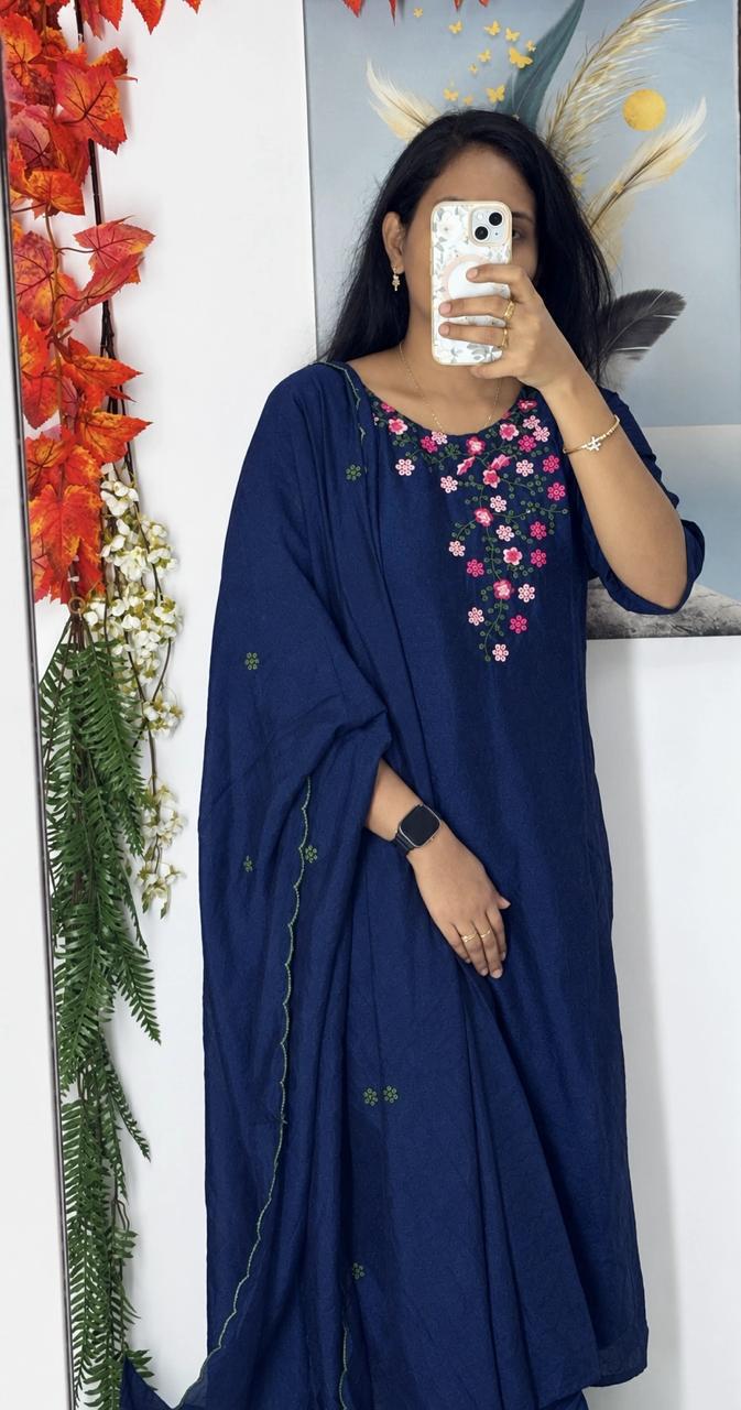 Navy blue salwar set
